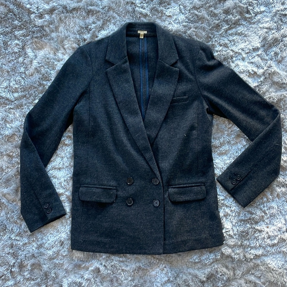 Wool J. Crew Double Breasted Blazer